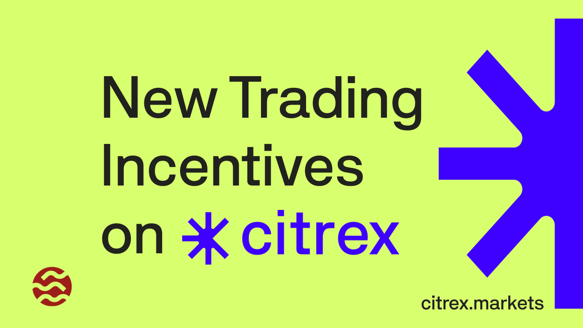 Trading on Citrex has never been better!

For real! ⭐️

✅ prize rewards for the last round of trading competitions are being distributed
✅ New Trading incentives are out, with up to 500,000 SEI in trader rebates! Full thread coming 🧵
✅ New perps listing, including RWA Assets