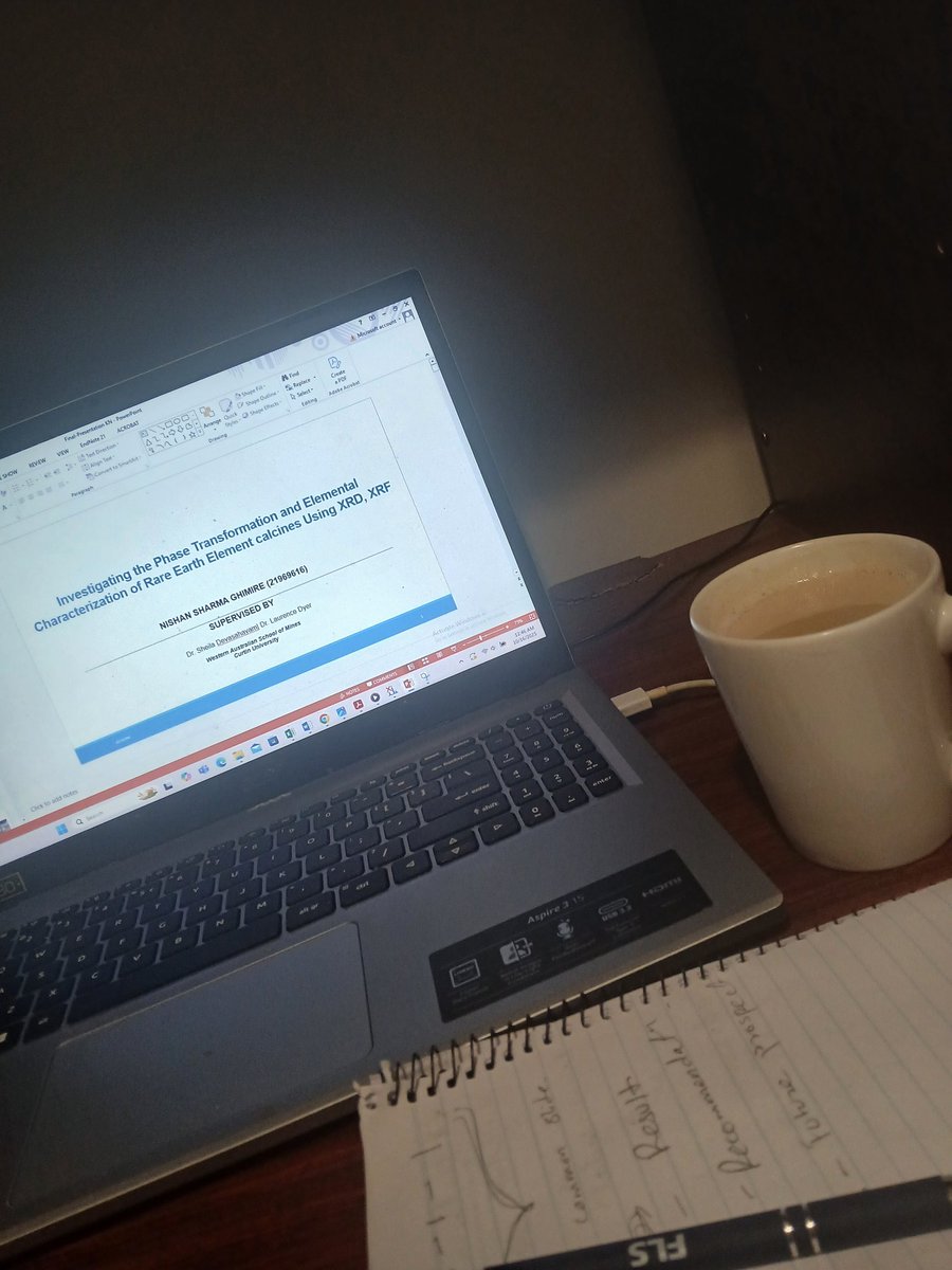 jungiNishan2020's tweet image. Mid-night coffee and One push! All set for Thesis Defence. #RareEarths #characterization