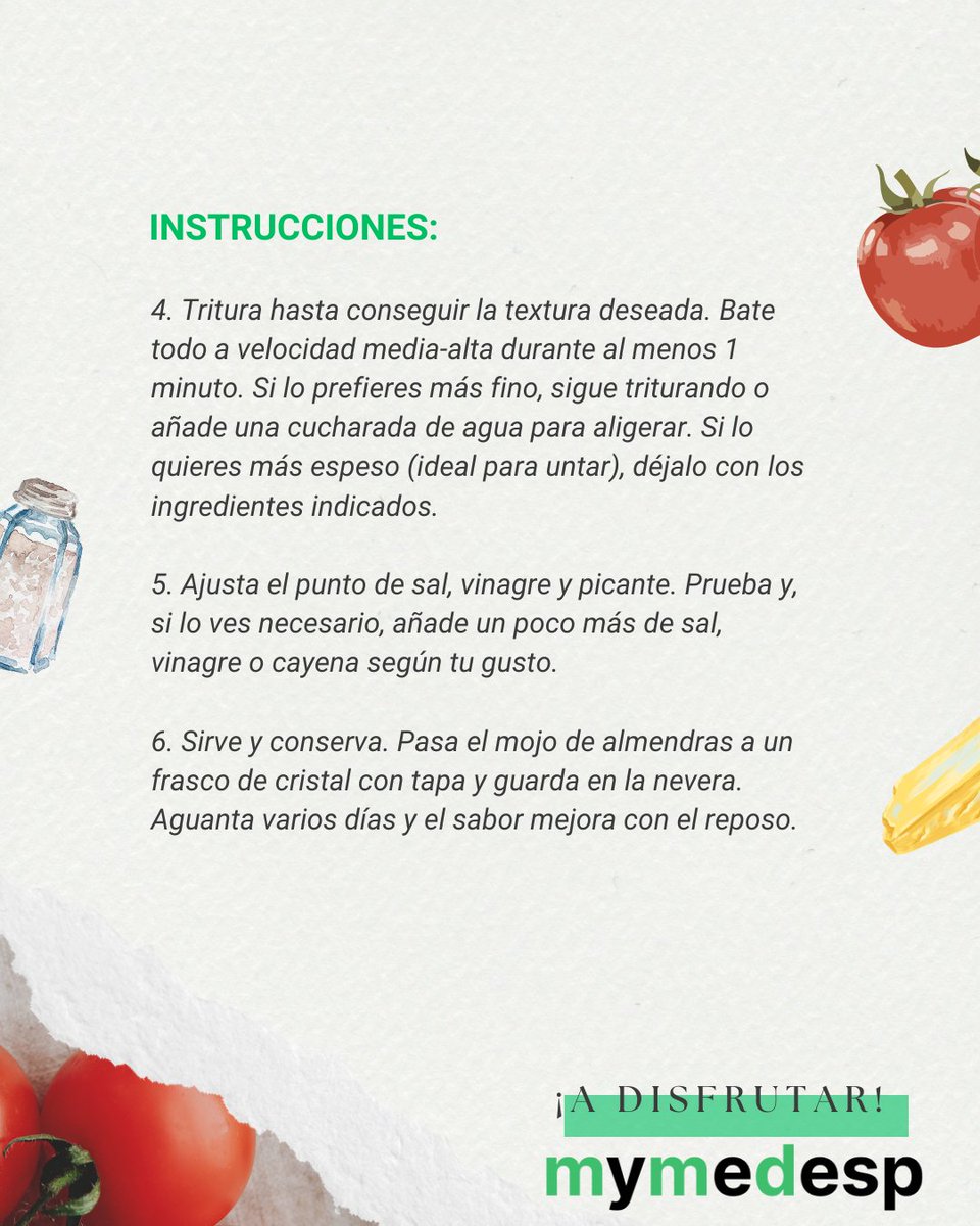 mymedesp's tweet photo. Receta de la semana 😍

#recetasfáciles #recipeideas #cocinafacil #mymedesp

Mojo de almendras
https://t.co/CUxq8SagOC https://t.co/ijinXeI5A5