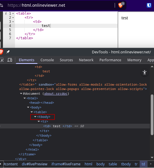 JustDavidG's tweet image. You're raging at the wrong thing. This is both correct and expected.
When the server returns:
&lt;table&gt;&lt;tr&gt;
the browser renders it as
&lt;table&gt;&lt;tbody&gt;&lt;tr&gt;
Meaning, there's going to be a mismatch between what the server sent and what is in the dom (ie a "hydration error").