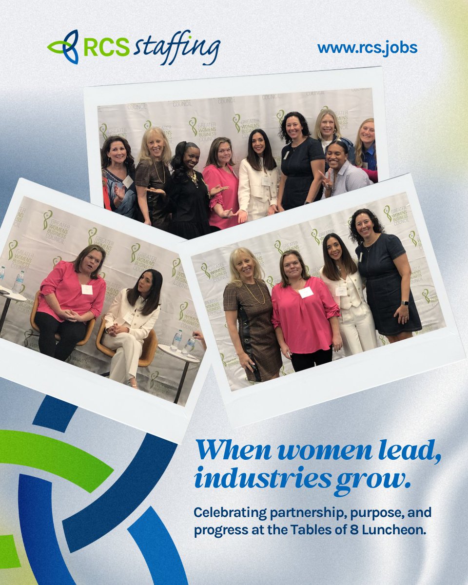 RCSCorporation's tweet image. RCS Staffing participated in yesterday's Tables of 8 Luncheon with GWBC. Lauren Piosa discussed strategic supplier diversity partnerships and the importance of collaboration in driving business outcomes. #TeamingForSuccess #WomenInBusiness #SupplierDiversity