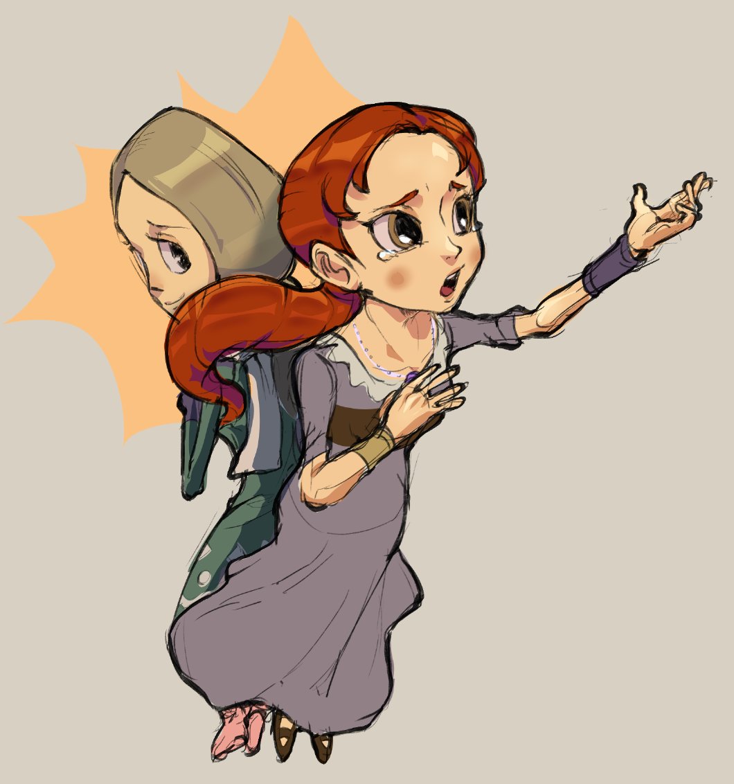 janice and melina doodle after watching the movie good night
#professorlayton #professorlaytonfanart