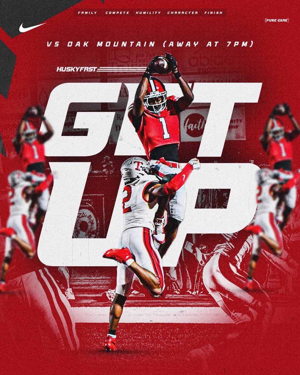 Get up, it’s gameday!!! Huskies at Oak Mountain, 7:00pm.