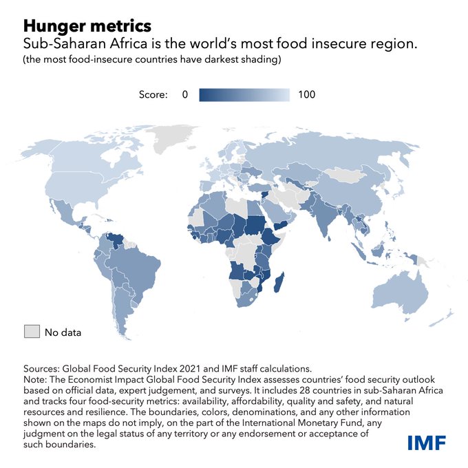 DigitalTDaily's tweet image. RT @IMFNews
Extreme weather could push surging food prices even higher. Here’s how sub-Saharan Africa, the world’s most food insecure region, can adapt. bit.ly/3BIQMkJ #IMFBlog