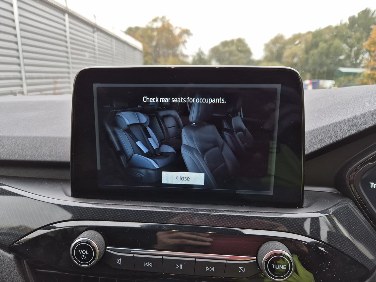 Strange sign on turning off today's vehicle; should I expect people to spontaneously appear in the back of the car?!