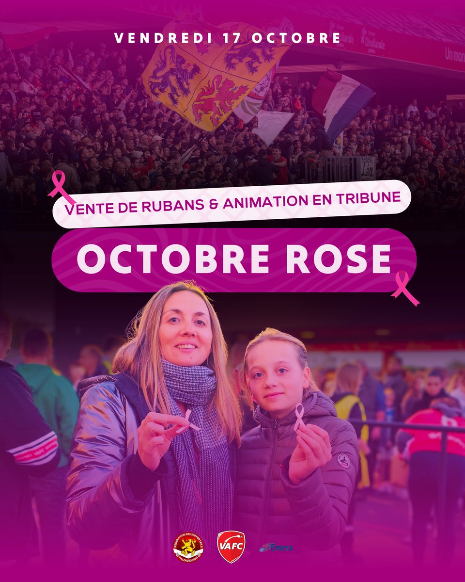 UltrasRoisters's tweet photo. Octobre Rose au stade du Hainaut 
#VAFC 
⤵️ https://t.co/ECq8dt2i5Y