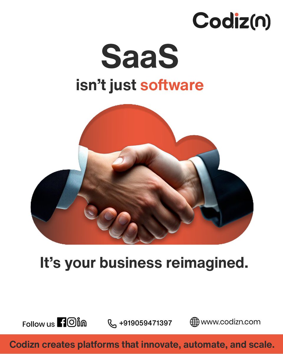 CodizN74259's tweet photo. SaaS isn’t just software . it’s a Bright  way to do business
At Codizn, We reanalyze your business with SaaS solutions built for the future.

#SaaS #Software #BusinessSuccess #WebsiteDesign #CreativeDesign #WebDevelopment #SoftwareDevelopment #onlinemarketing #UIDesign https://t.co/zvRMNkPkbM