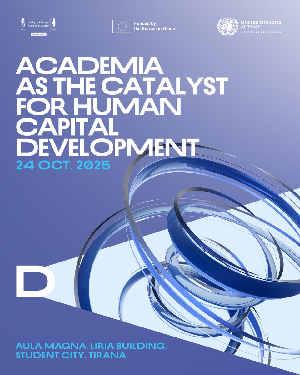 albania_unicef's tweet photo. (1/2) 📣 In a week, “Academia as the Catalyst for Human Capital Development in Albania” conference will bring together key actors to discuss education’s role in Albania’s growth and EU integration. https://t.co/jXCf1202rP