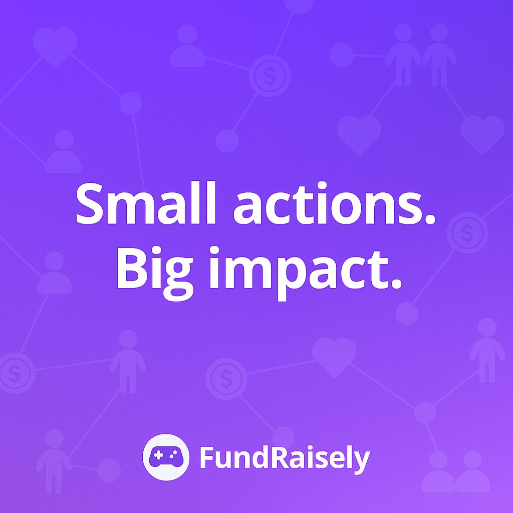 🌱 Small actions. Big impact.

Every quiz, every donation, every moment of community connection makes a difference.

At Fundraisely, we believe that change starts one event at a time — powered by people like you. 💜

#CommunityImpact #FundraisingMadeEasy #CharityEvents