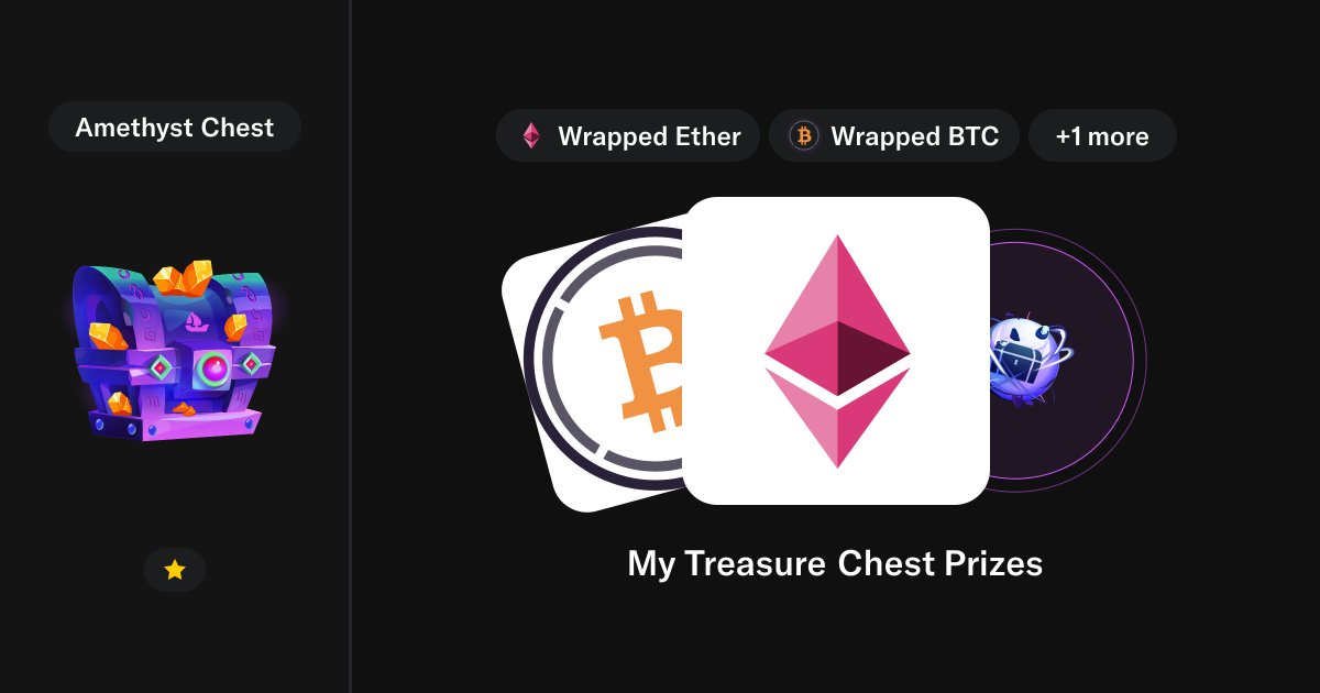 my treasure chest prizes