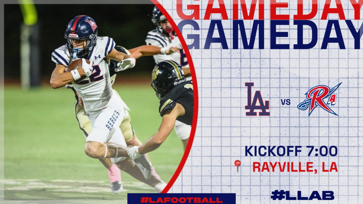 🔥🏈 IT’S GAMEDAY, REBELS ‼️🔥 🏈
Leake is headed to Louisiana to take on Riverfield Academy in a huge district opener 💥 LET’S GOOOO!! 🔴⚪️🔵🏈 #LAFootball #LLAB

🆚 Riverfield 
📍  Rayville, LA
⌚️ 7:00
📺 Boswell Media Sports - YouTube
