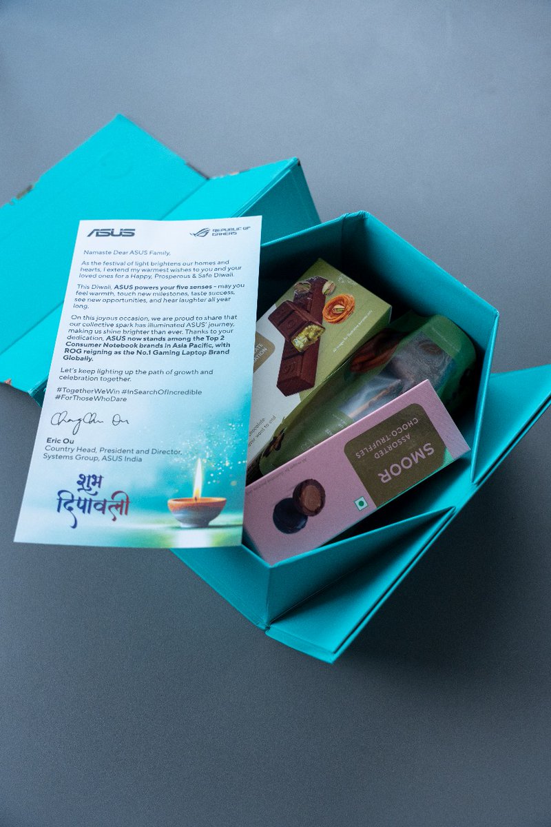 🎉 Feeling grateful!
Got a lovely Diwali gift from <a href="/ASUSIndia/">ASUS India</a>
Thank you for the festive surprise and the thoughtful gesture.
#HappyDiwali #asusindia #DiwaliGift