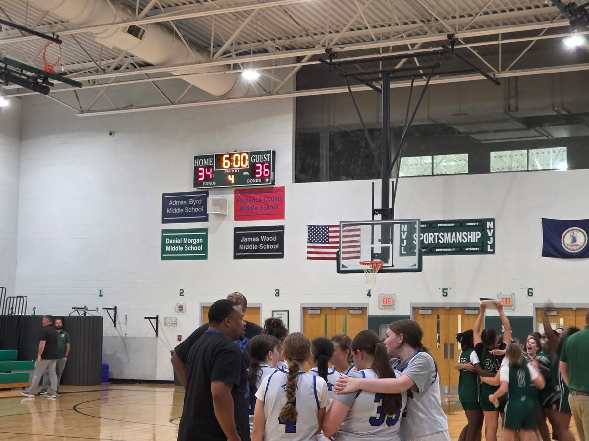 Our 8th grade girls basketball team played in the NVJL Championship on Wednesday night.

The cougars lost in a hard fought gamev36-34 against Daniel Morgan in overtime!

Great season, Cougars!