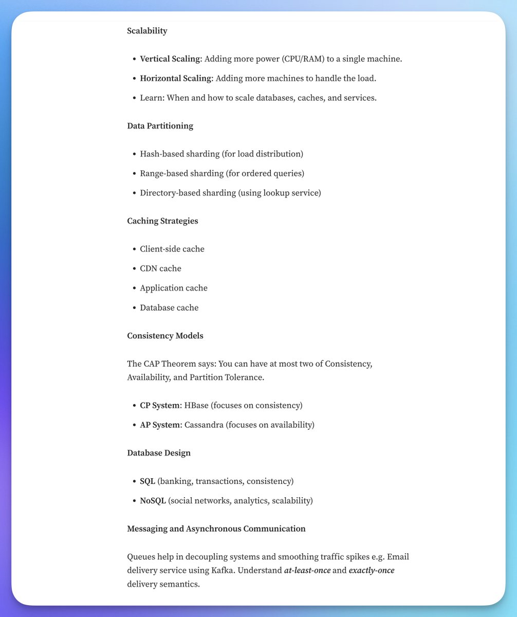 iamsaquibdev's tweet image. Key System Design Concepts to Master as Software Engineer👉