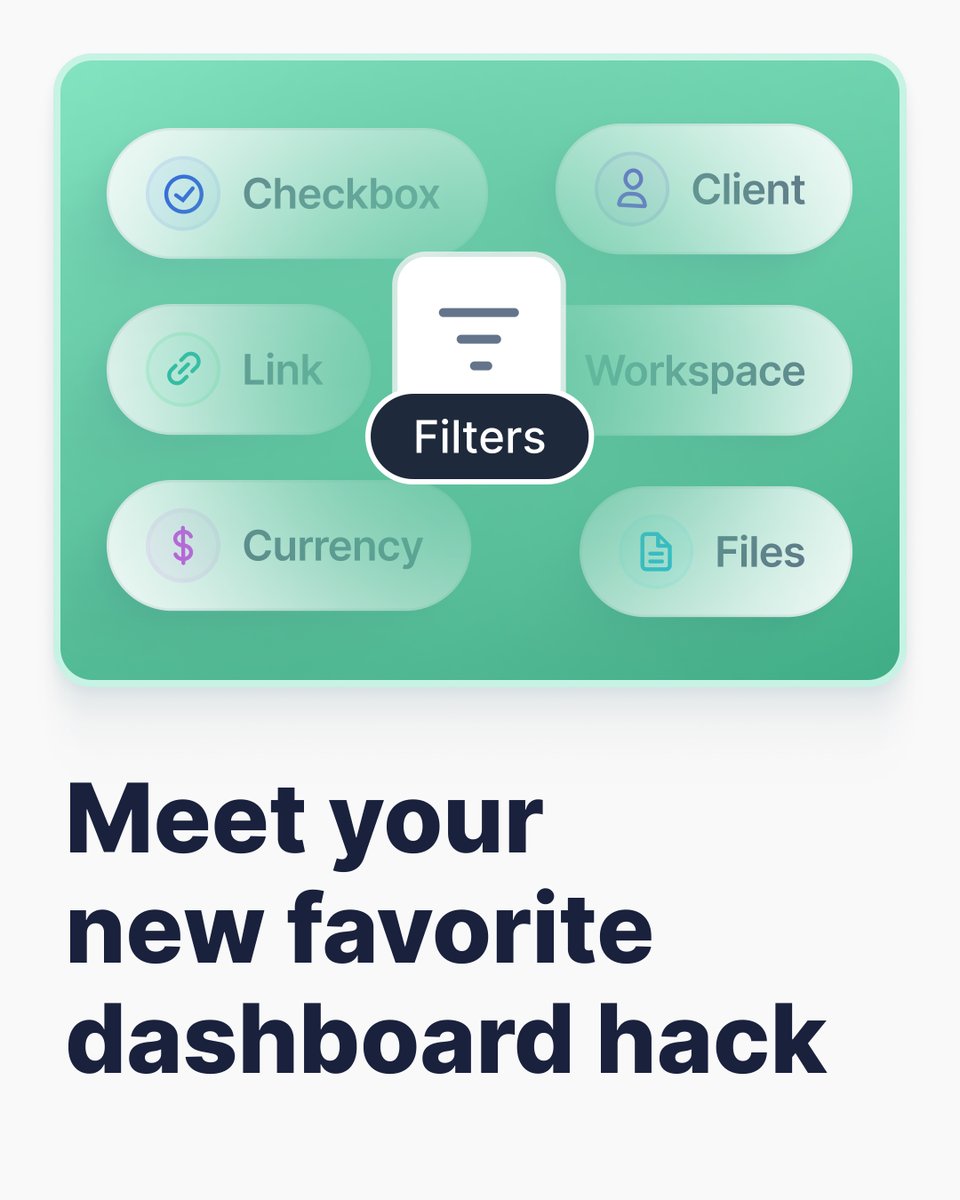 nimbuswebinc's tweet image. 🆕 #FuseBaseUpdate!
Lost in data? 🚨
We've added a new "Data Filtering" feature to make dashboards clearer and more actionable!
⚡ Enable filtering directly from the table or column menu
⚡ Filter by column type: numbers, text, checkbox, email, etc
⚡ Apply multiple filters at…