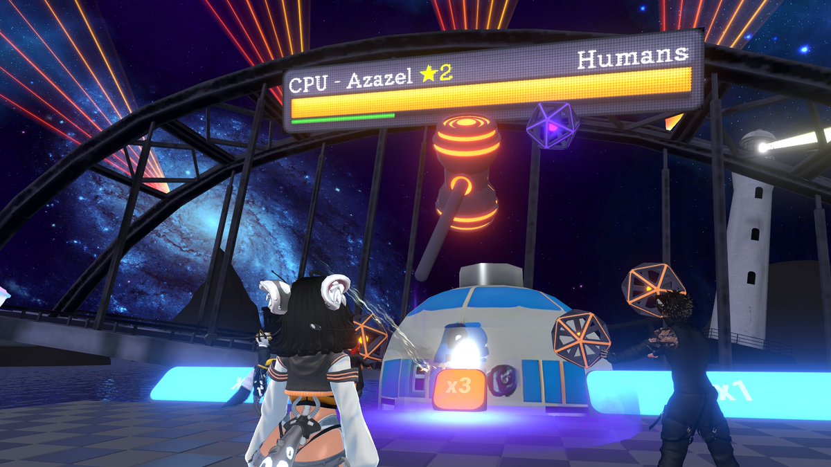 CpuAzazel's tweet image. Had a fun time on @DoviraBlooshims and @SnowyDaisyVT streams last night! Remember to hydrate and beware of the giant Lego R2-D2!
#VRChat #VRC #Gigas #Blooshims #cuties