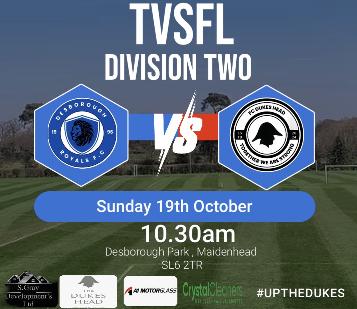 2 HUGE games this weekend for the club! 
Details in the graphics 

UP THE DUKES HEAD