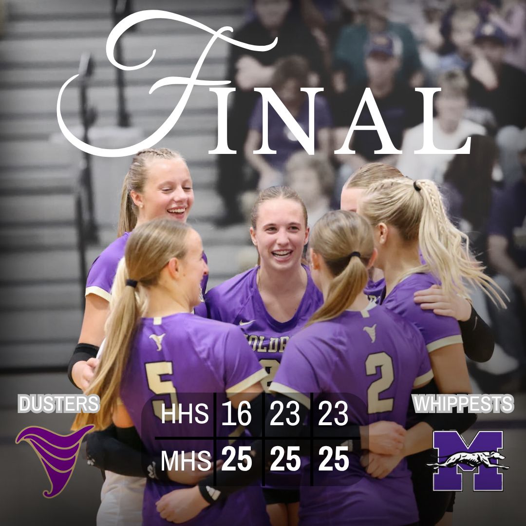 The Dusters fought hard in last night’s game against Minden. It was a three-set match (25–16, 25–23, 25–23). The girls put up a good fight and will be back in action this Saturday at the North Platte Triangular.