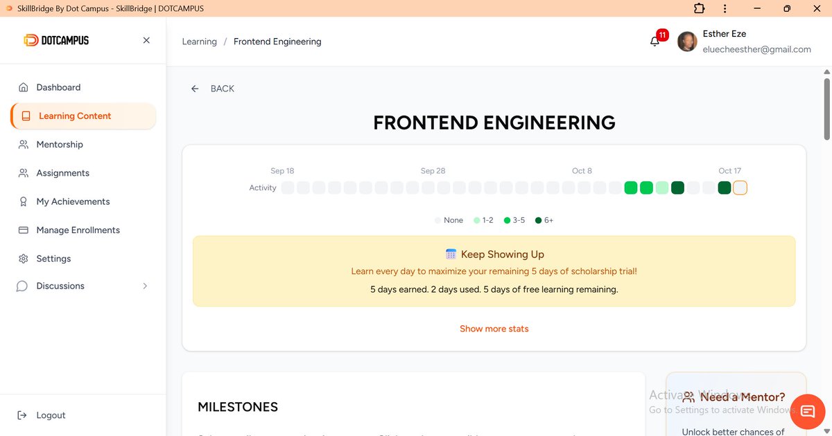 elueche17775's tweet image. Grateful to @dotcampus for the Frontend Engineering scholarship 🌱💻
It’s been an impactful journey — growing, coding, and building every day!
#DotCampus #WomenInTech #FrontendEngineering #TechJourney