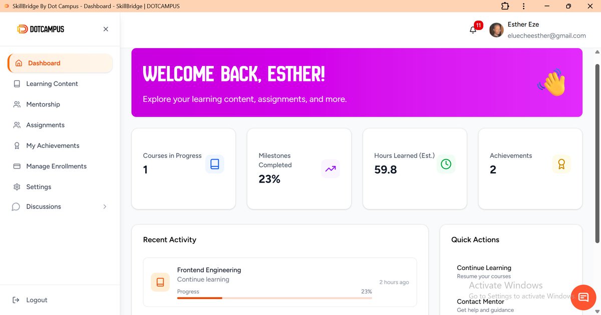 elueche17775's tweet image. Grateful to @dotcampus for the Frontend Engineering scholarship 🌱💻
It’s been an impactful journey — growing, coding, and building every day!
#DotCampus #WomenInTech #FrontendEngineering #TechJourney