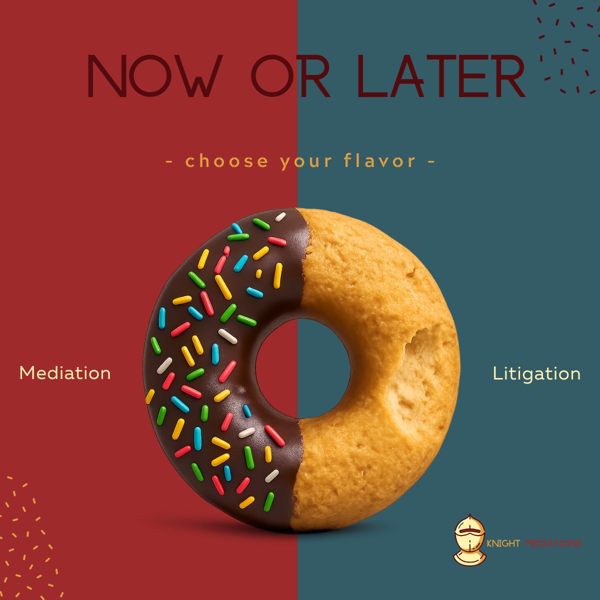 KnightMediation's tweet image. Mediation adapts to your schedule, not the court’s. How much more could you get done with flexible legal solutions?
#FlexibleDisputeResolution #VirtualMediation #ClientCentered #ConflictSolutions #KnightMediations
knightmediations.com | (512) 220-4215