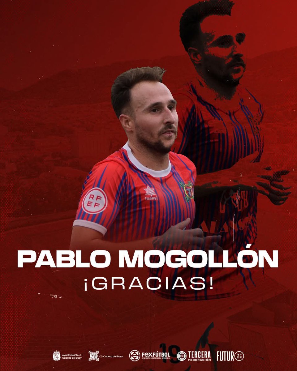 🔴 COMUNICADO PABLO MOGOLLÓN

Pablo Mogollón finaliza su etapa en el CD Cabeza del Buey tras llegar a un acuerdo mutuo con el club.

¡Gracias por todo, Pablo! 💪⚽
#AupaCabeza