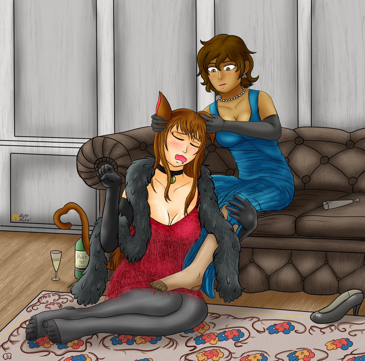 Some Chelsea &amp; Wheezy bonding time, the duo having a few drinks in private, Wheezy giving Chelsea's ears a nice rubbing~

Chelsea definitely ready to pounce and give Wheezy some pleasure of her own after this~

Wheezy belongs to <a href="/WheezyBreezys/">𝔻𝕒 𝕎𝕙𝕖𝕖𝕫𝕪</a>