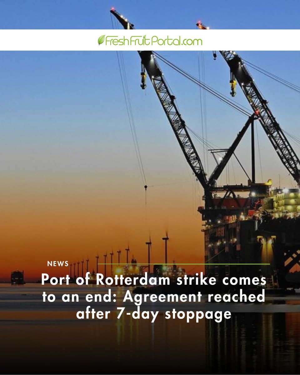 🚢⚓ After 7 days on strike, dockworkers at the Port of Rotterdam return to work.
✅ Deal reached with FNV Havens
👷‍♂️ 85% at Matrans &amp; 70% at ILS voted to suspend strike

f.mtr.cool/tabrnjoyfl