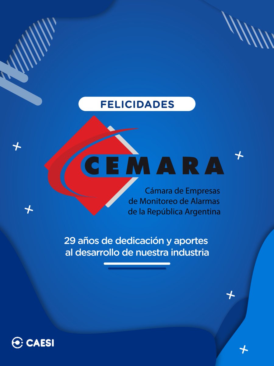 CAESI9's tweet photo. Este 18 de Octubre

Desde CAESI saludamos con orgullo a nuestros colegas y amigos de CEMARA en un nuevo aniversario.
Celebramos su compromiso, trayectoria y constante trabajo por el fortalecimiento y la profesionalización de la seguridad privada en Argentina. https://t.co/kE4RI1OqVz
