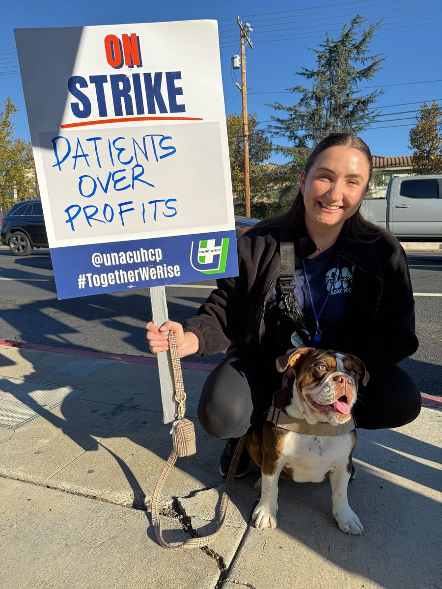 AFSCME's tweet image. It’s TGIF: Time to Get It Fixed! @unacuhcp health care workers are demanding that Kaiser fix the unsafe staffing conditions and protect patient care. They deserve respect and a fair contract. Stand with us and hold the line! #TogetherWeRise #KaiserStrike #UNACUHCPStrong