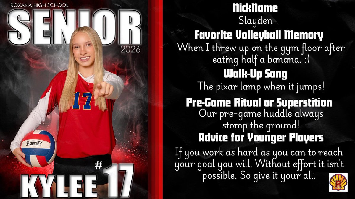 RoxanaShellsVB's tweet photo. Senior Spotlight - Kylee Slayden!! https://t.co/ERKSYLfNNP
