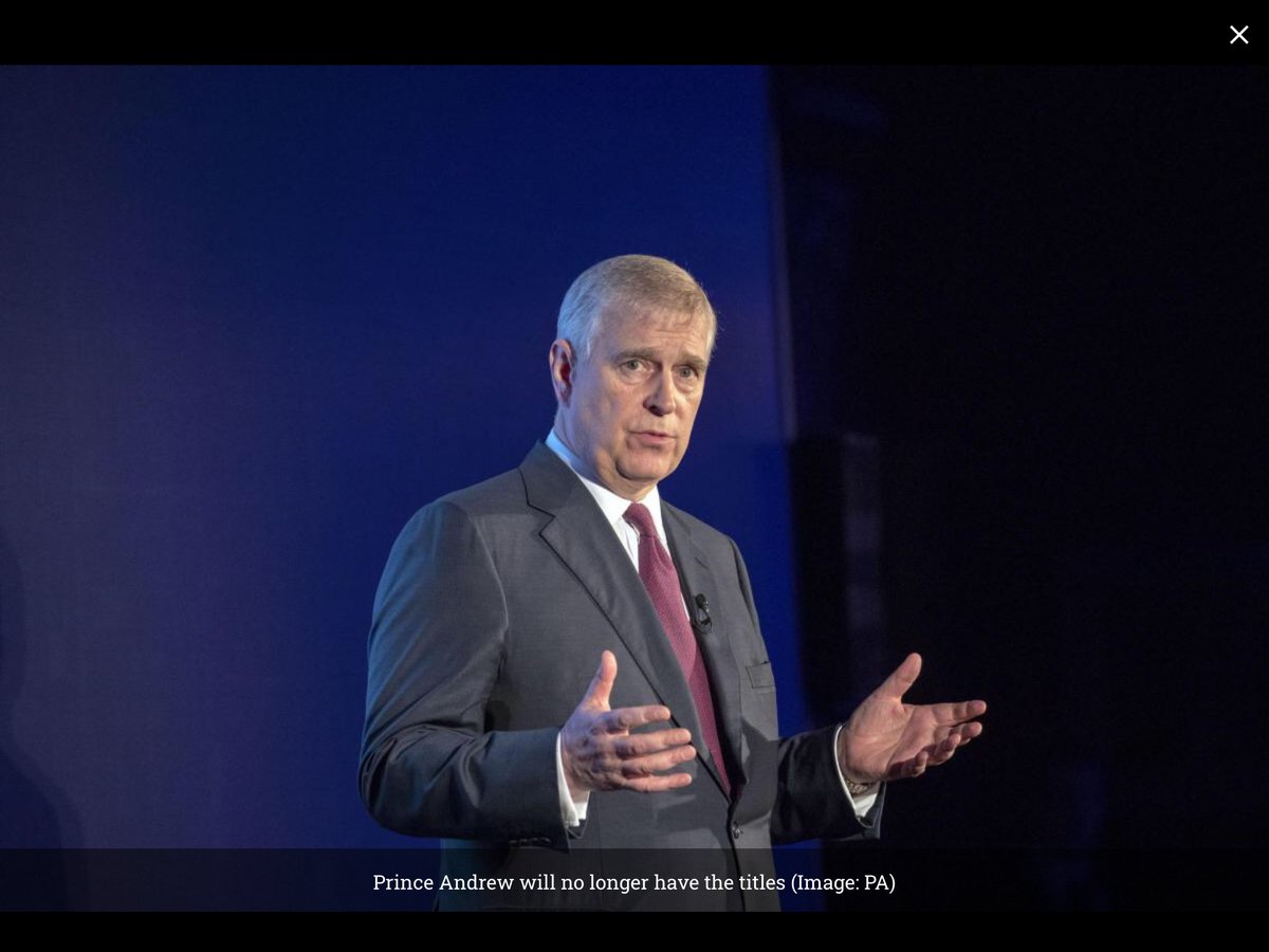 Sheilam19534814's tweet image. Andrew Windsor should have been
STRIPPED of all his royal titles
He allegedly paid TWELVE MILLION QUID to a girl he claims he never met
#ToxicRoyals
#ReleaseTheEpsteinFiles
#EndTheMonarchy
Prince Andrew to give up royal titles including &apos;Earl of Inverness&apos;
thenational.scot/news/25552769.…