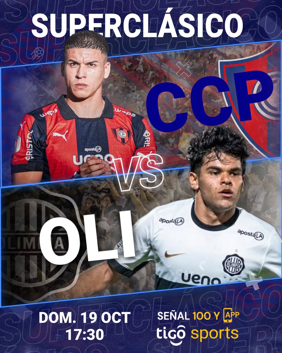 🔥A FLOR DE PIEL

✍️Último duelo del año entre Cerro Porteño y Olimpia.

🌪️🔳Rivalidad, orgullo, más que un partidazo en la Nueva Olla y lo ves por 📺Tigo Sports y la 📲App, este domingo a las 17:30.

👌¡Ponemos lo mejor para el imperdible #ClásicoTigoSports!

#ClausuraAPF2025