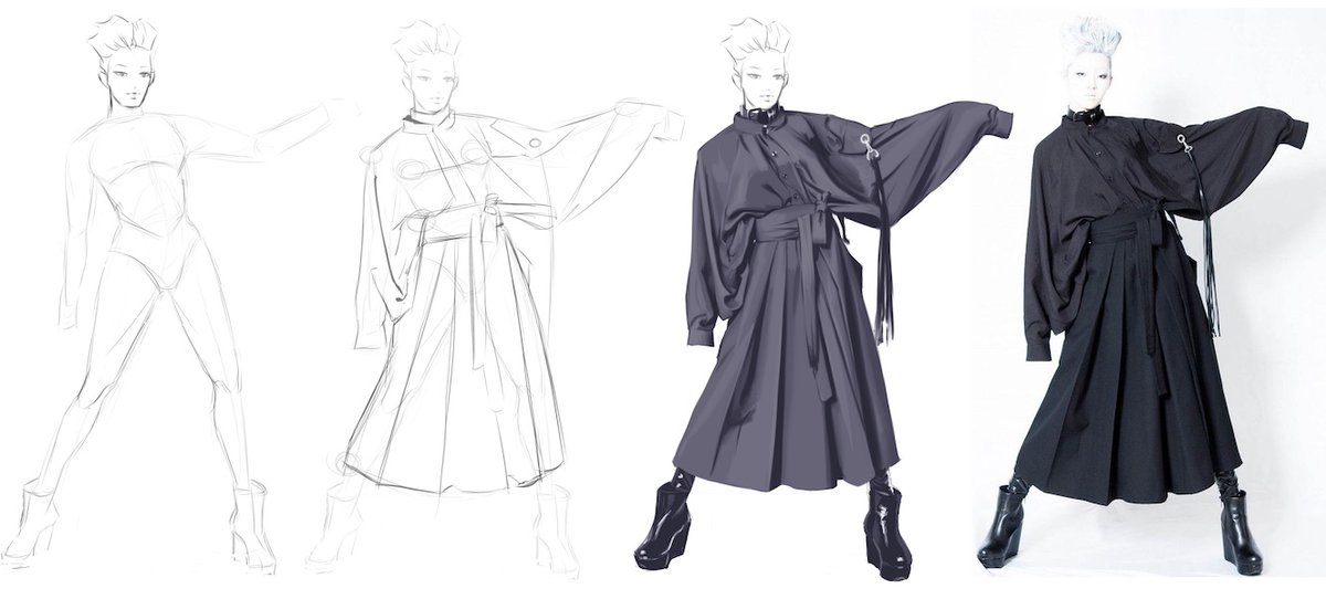 Clothing study from photo.
2024.