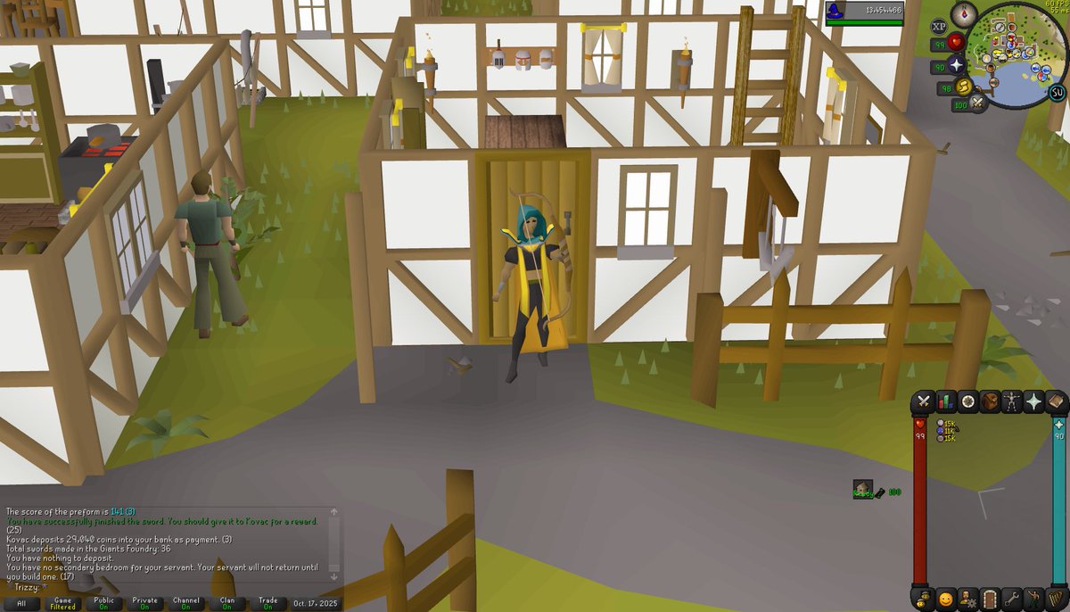 OS_Trizzy's tweet image. 14/23 - 99 Fletching on the Ironman. 😁