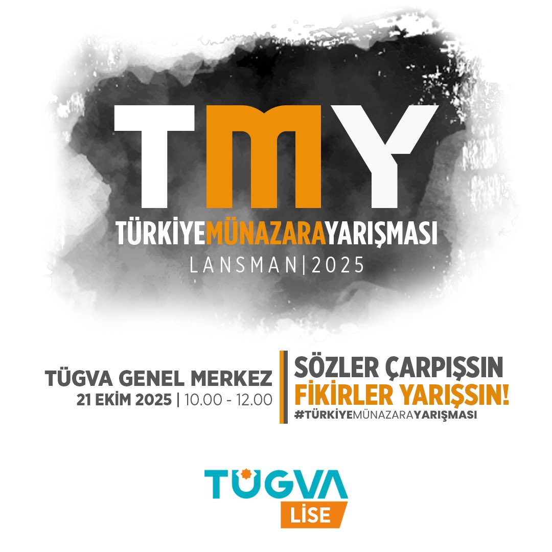 🎤 Sözlerin Yarıştığı, Fikirlerin Çarpıştığı Sahne Başlıyor! 🇹🇷✨

Gençliğin sesi, fikrin gücü sahneye çıkıyor!
📣 TÜRKİYE MÜNAZARA YARIŞMASI başlıyor!

🧠 Kendi sözünle fark yarat, takımınla sahneye çık, fikirlerinle iz bırak!
Bu sahnede yalnızca bilgi değil, cesaret ve