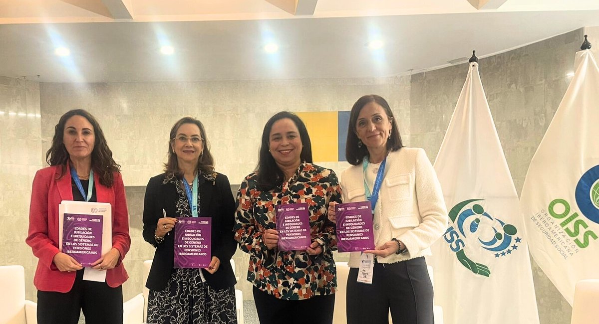 📢En el VI Encuentro Iberoamericano sobre Equidad de Género y Seguridad Social, <a href="/OITAmericas/">OIT Américas</a>, <a href="/ONUMujeres/">ONU Mujeres</a> y <a href="/OissSec/">OISS</a> lanzaron el informe “Edades de jubilación e inequidades de género”.
📊Un 41 % de países aún fija edades distintas para mujeres y hombres.
👉oiss.org/wp-content/upl…