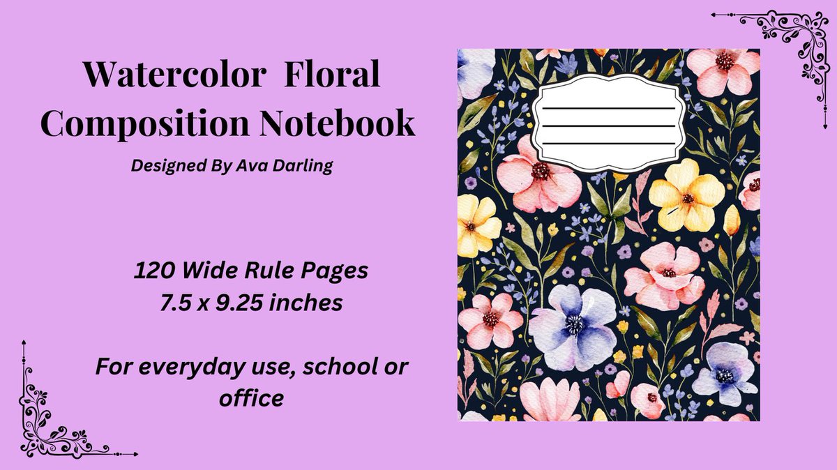 PineMtnPress's tweet image. Elevate your note-taking with the beautiful watercolor floral composition notebook! 
#FloralNotebook #JournalCommunity #RomanticVibes #CozyWriting

🖊️Available on Amazon (universal link): mybook.to/7Hwg