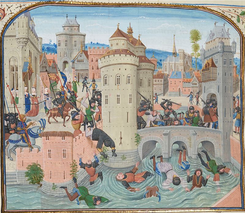 The Jacquerie uprising of 1358 being brutally put down
