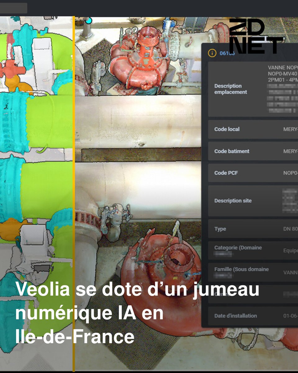 Veolia innove avec l'IA pour gérer l'eau en Ile-de-France 🌍 👉 l.zdnet.fr/t75