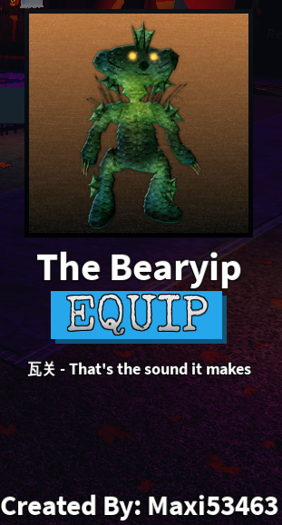 didskengupdate's tweet photo. THREAD OF EVERY NEW SKIN ADDED IN THE UPDATE

Huge Foot ($970 Quidz)
The Bearyip ($799 Quidz)
Trick or Treaters ($750 Quidz)
Pumpkin Vendor ($500 Quidz) https://t.co/Vta9eCACCA