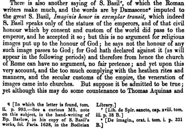 AngloSouthern's tweet photo. Jeremy Taylor on the Romanist use of St. Basil to prove icon veneration (from pp. 622-623 of Volume VI of the Works of Jeremy Taylor): https://t.co/TlqOhA82r2