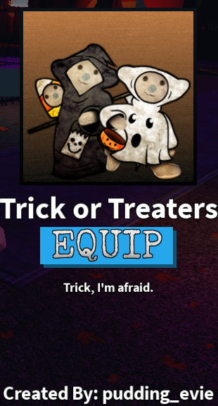 didskengupdate's tweet photo. THREAD OF EVERY NEW SKIN ADDED IN THE UPDATE

Huge Foot ($970 Quidz)
The Bearyip ($799 Quidz)
Trick or Treaters ($750 Quidz)
Pumpkin Vendor ($500 Quidz) https://t.co/Vta9eCACCA