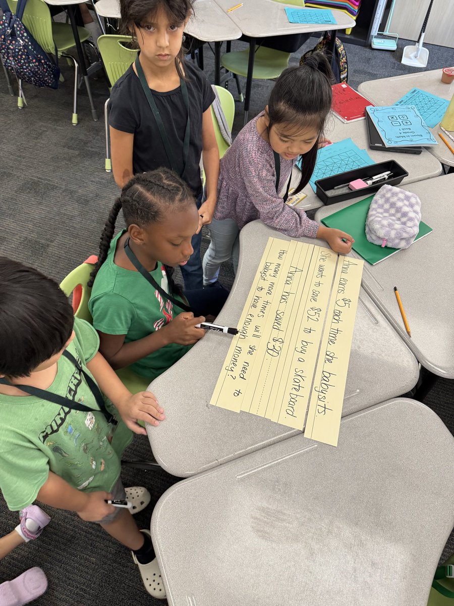 reallifeMsFrizz's tweet image. Figuring out multi-step word problems! #BangScholars #cfisdmath