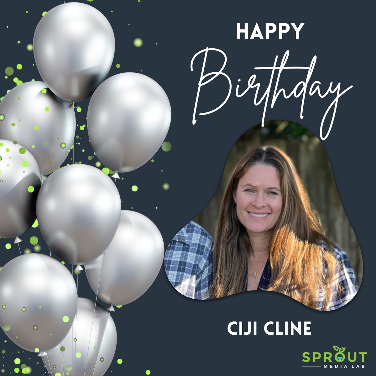 SproutMediaLab's tweet photo. 🎂 Early birthday cheers to Ciji Cline, our Lead Digital Marketing Specialist!

Thanks for leading with creativity, strategy, and heart. 

Have the best birthday weekend, Ciji! 💚 https://t.co/cMkzduidyM
