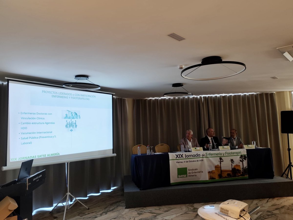 🗣️En torno a 200 profesionales han participado en la XIX
Jornadas de #Enfermería y #Fisioterapia organizadas hoy por <a href="/SATSE_Almeria/">SATSE_Almeria</a> 

🔗Mas información andalucia.satse.es/notas-prensa/-…