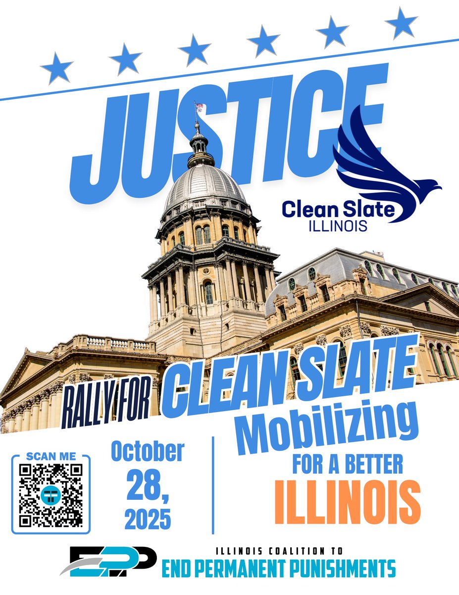 The Clock's Ticking on Clean Slate

We are NOT comfortable with how things are playing out regarding Clean Slate legislation. We need YOU in Springfield on Tuesday, October 28, 2025 to DEMAND that legislators pass Clean Slate.

ow.ly/9bCo50XeksM