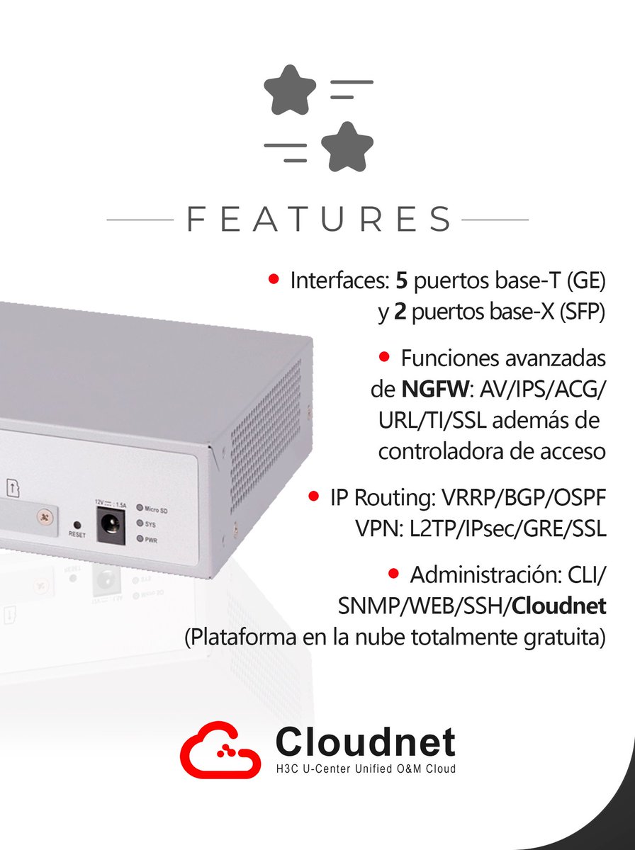 massivetechmx's tweet image. Firewall Secpath F100 C-A2
Portafolio SMB

#h3c #h3cmassivetech #massivetech #firewall #cortafuegos #firewalls #NGFW
@H3CGlobal 

Contáctanos para conocer más:
📞 CDMX
+52 559275 9710
Ext. 301 Ingeniería
Ext. 304 Ventas
✉️ info@massive-electronic.mx