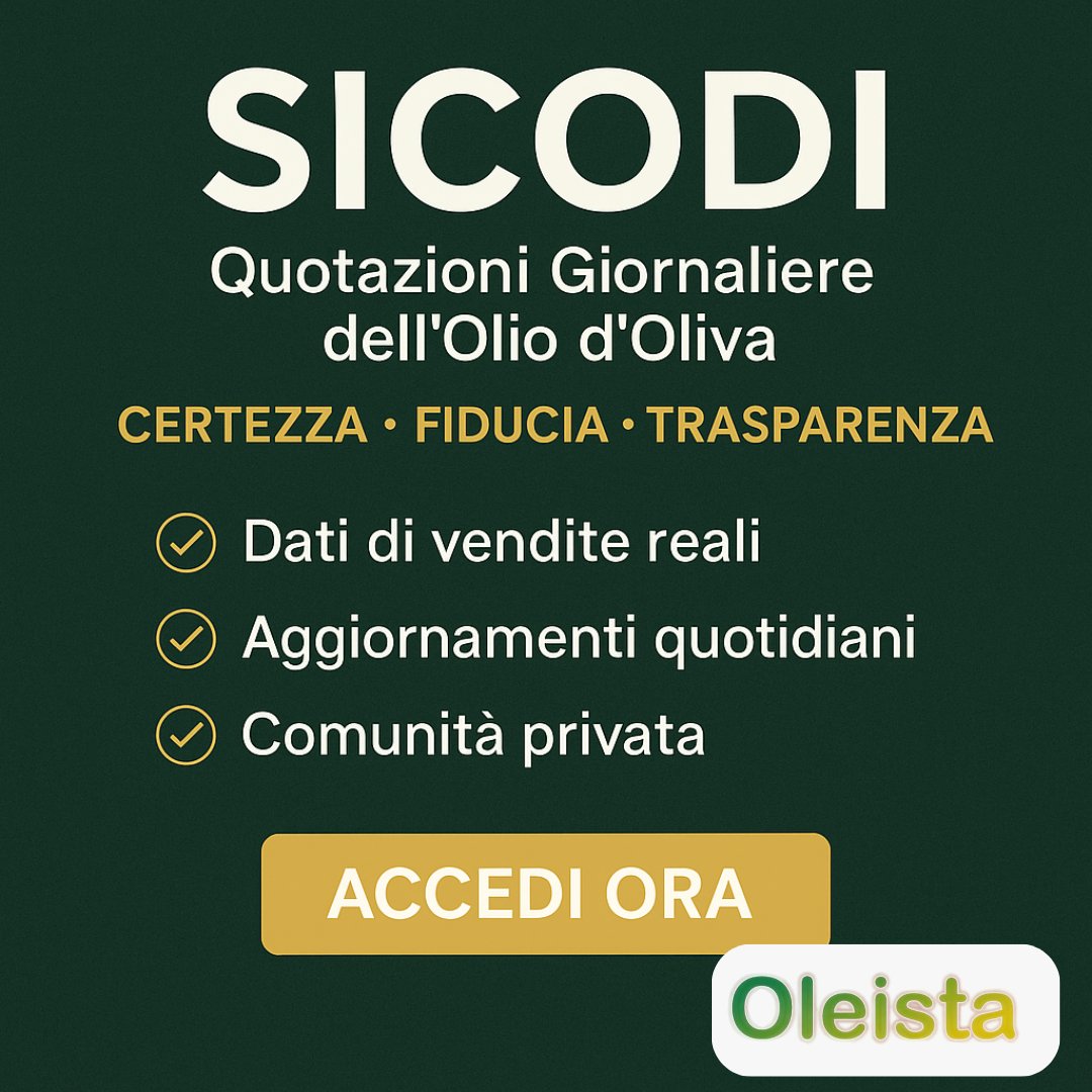 OLEISTASL's tweet photo. Chi non vorrebbe informazioni reali e trasparenti sul prezzo attuale dell'#oliod'oliva?

Tutti...

E noi abbiamo la soluzione per voi.

Interessati? Date un'occhiata 👇

https://t.co/ecfYObklSa https://t.co/GKIEDDY8fR