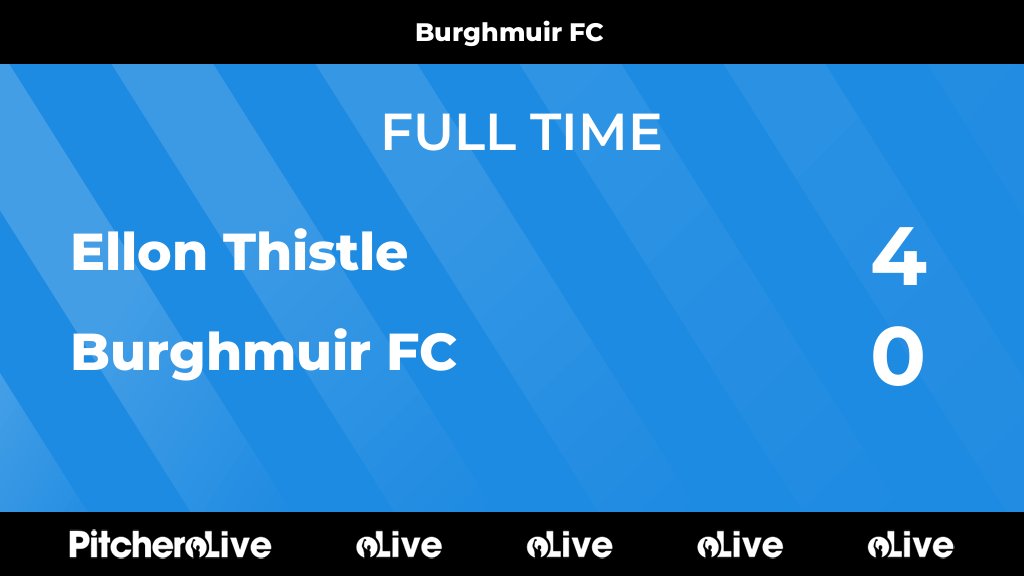 FULL TIME: Ellon Thistle 4 - 0 Burghmuir FC
#ELLBUR #Pitchero
pitchero.com/clubs/burghmui…